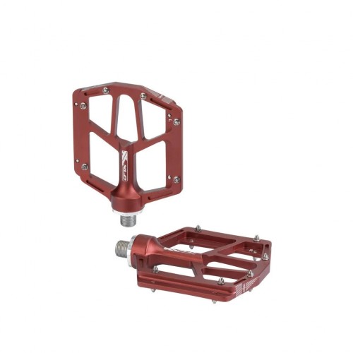 2501813107 XLC Pedale flat Colour Edition PD-M14 Pedali MTB/ATB rosso