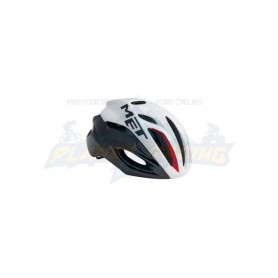 3HM103L0BW1 Casco MET Road Elite Rivale Bianco Nero Rosso - Lucido L 59/62