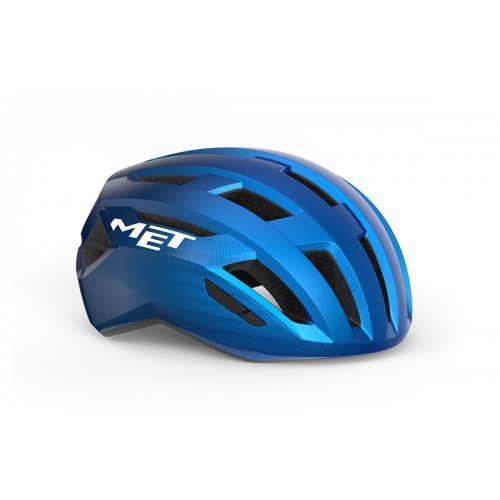 3HM122CE00LBL1 MET VINCI MIPS Casco da Ciclismo su Strada BLU METALIZZATO LUCIDO L