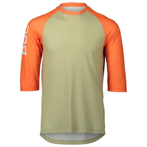 52833 POC MTB Pure 3/4 Jersey Prehnite Green/Zink Orange L Apparel