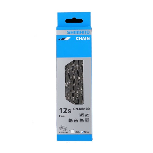 Catena per cambio Shimano M 8100, 126 maglie 12-v 2091061320 ICNM8100126Q