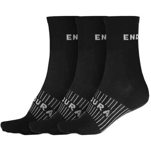 E1263BK Endura Coolmax Race II calzini (3/Pack) Nero Taglia L - XL