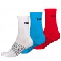 E1263WH Endura Coolmax Race II calzini (3/Pack) Rosso / Bianco / Blu Taglia S - M