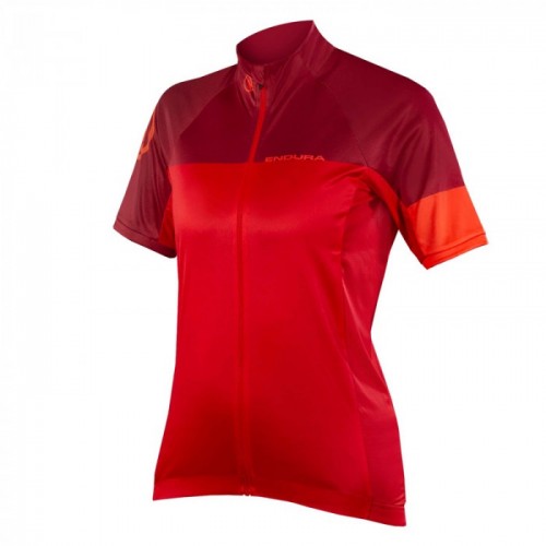 E6154RD/4 Maglia Endura Hyperon II manica corta rosso donna TG. M