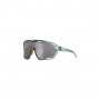 Occhiali Eassun Paradiso grigio brillante traslucido con lenti a specchio Smoke