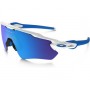 Occhiali Oakley Radar EV XS Path Polished White lenti Prizm Sapphire