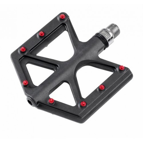PED/D213  PEDALE IN CARBONIO NERO CON PIN ROSSI CUSCINETTI