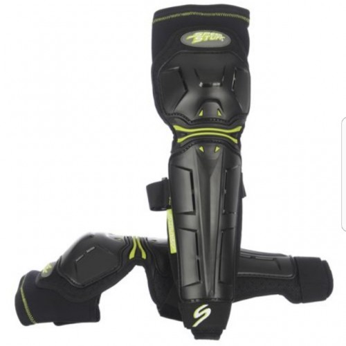 Speed Stuff Knee Shin Ginocchiere tg. M Black/Lime green