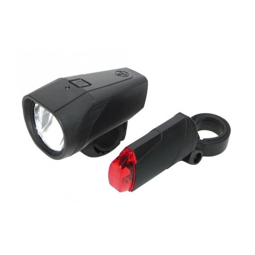 TL30-FB/01-RB Trelock Set Luci LED Anteriore e Posteriore Front 15/ 30 Lux con luce post.